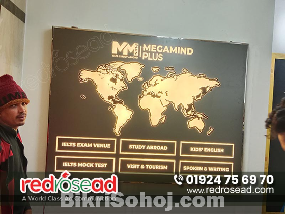 The 3d Led World Map For Megamind Plus Consultancy In BD